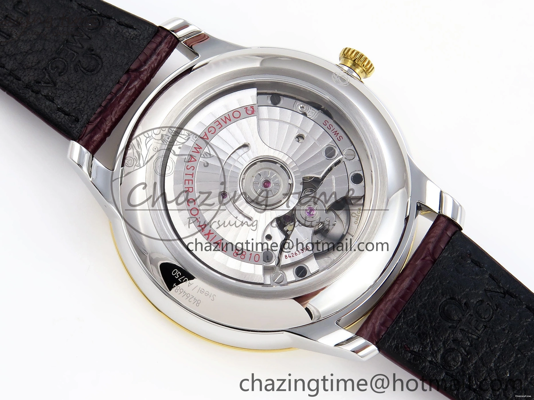 0118 De Ville Power Reserve YG MKF 1:1 Best Edition White Dial on Brown Leather Strap A WrinkleFree 7755